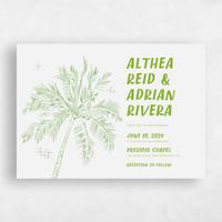 Green Wedding Invitation - Ocaso Landscape