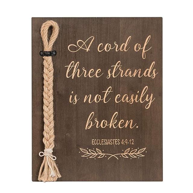 Ling's moment A Cord of Three Strands Wedding Sign-Alternative Wedding Unity Sign -Tie The Knot Ceremony-Strand of Three Cords Sign-Unity Cord Wedding Sign