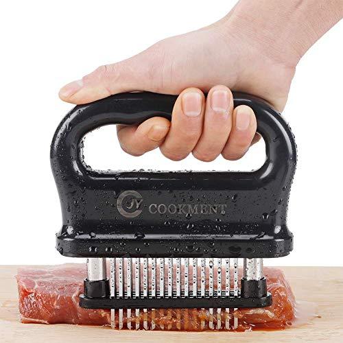 Meat Tenderizer with 48 Stainless Steel Ultra Sharp Needle Blades, Kitchen Cooking Tool Best For Tenderizing, BBQ, Marinade by JY COOKMENT