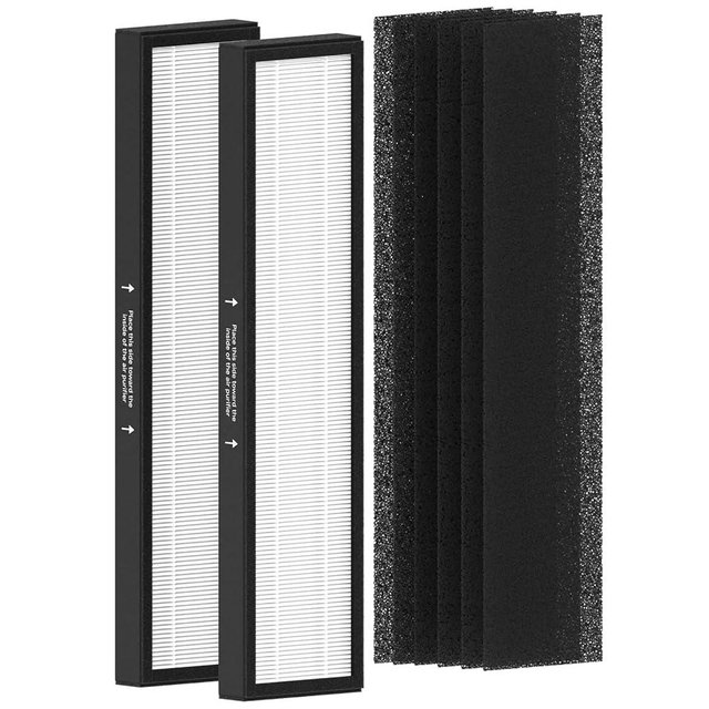 182550 Replacement Filter Compatible with Bionair BAP536UV-U Air Purifier and Holmes HAP537UV / 2141139 Air Purifier, 2 H13 True HEPA and 6 Carbon Pre-Filter
