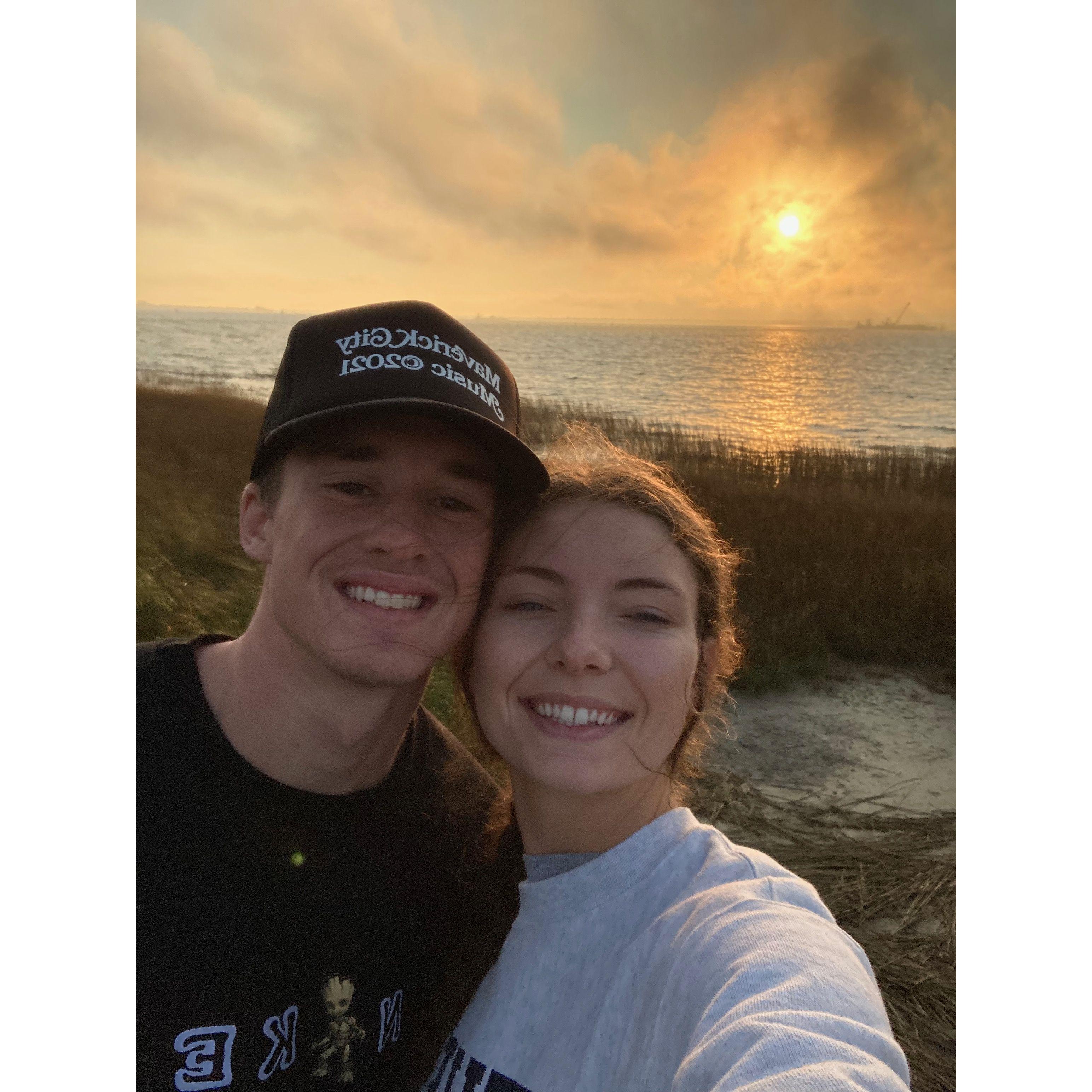 Sunset selfies in our favorite place