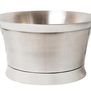 BirdRock Home Double Wall Round Beverage Tub | Stainless Steel | Large