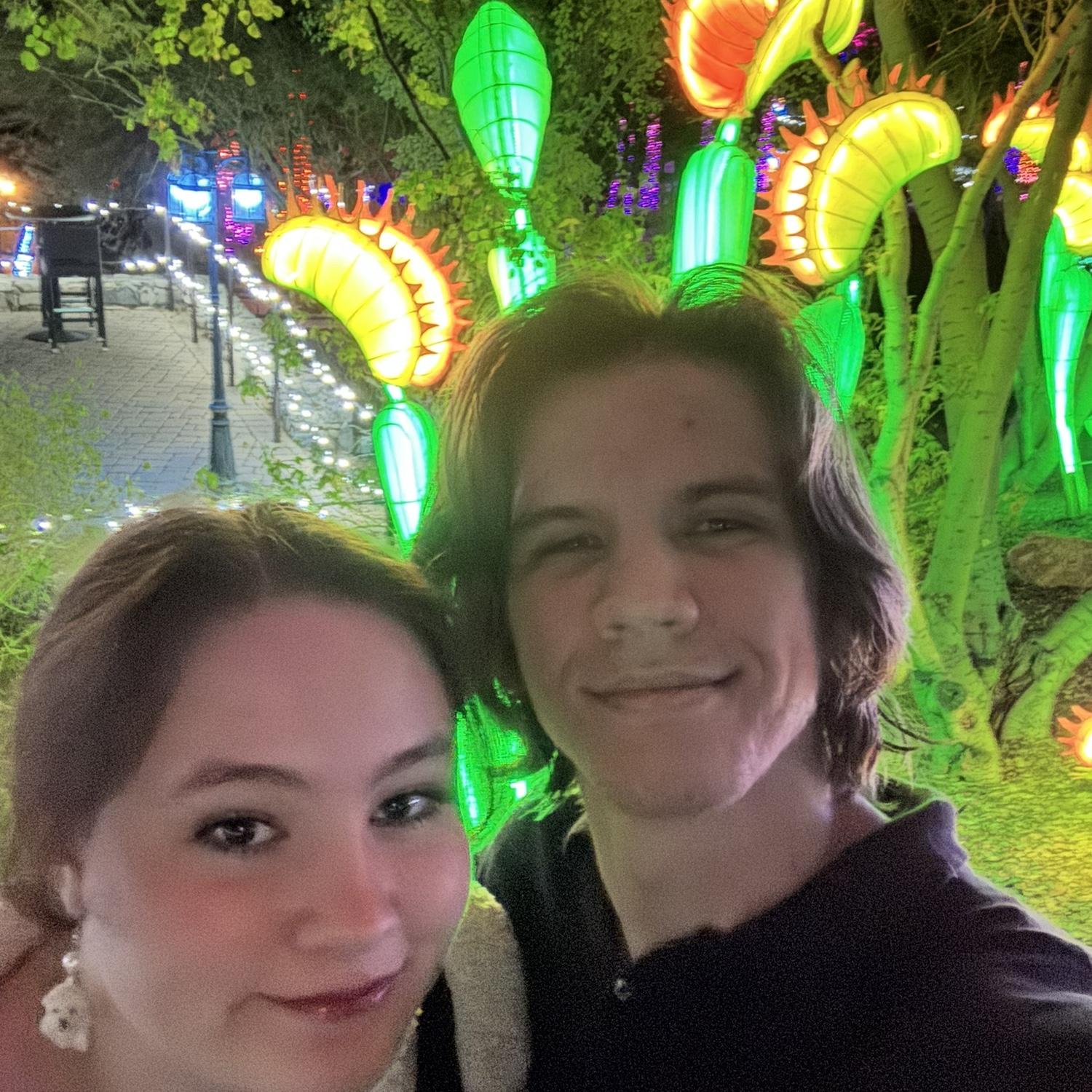 zoo lights with Rileys family