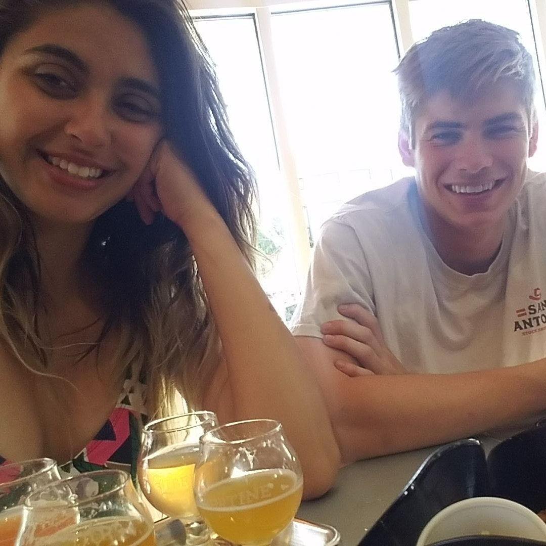Our first date: of course it was beer, pizza and at the Avila Beach