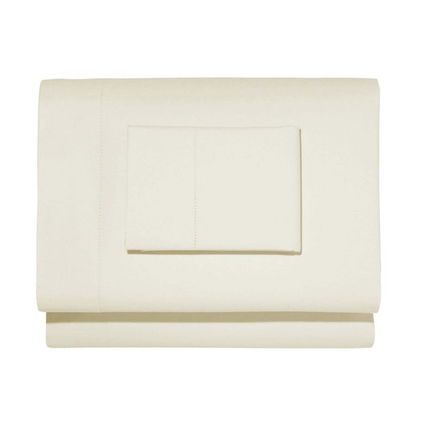 280-Thread-Count Pima Cotton Percale Sheet Set (cream, king)