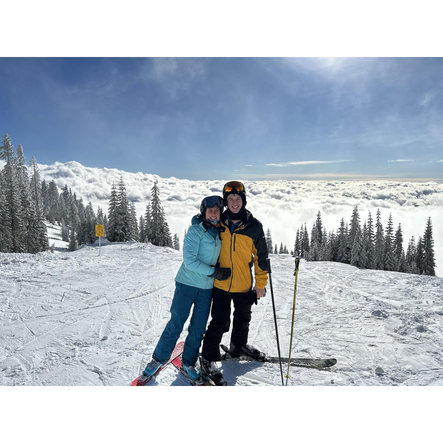Skiing above the clouds, Mt Shasta-December 27th
