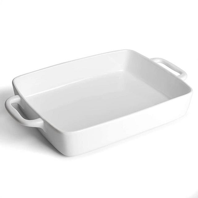 Baking Pan Rectangular, Oven Dish Baking Tray, Heavy Duty Ceramic Pans for Cake, Lasagna, Banquet and Daily Use, 4 Quart High Capacity