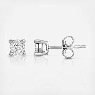 Diamond Solitaire Earrings