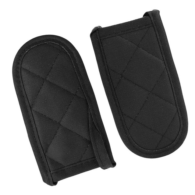 2 PCS Cast Iron Handle Sleeve, Black Cast Iron Skillet Handle Covers, Heat Resistant Handles Holder Cover for Kitchen Baking Cooking Supplies