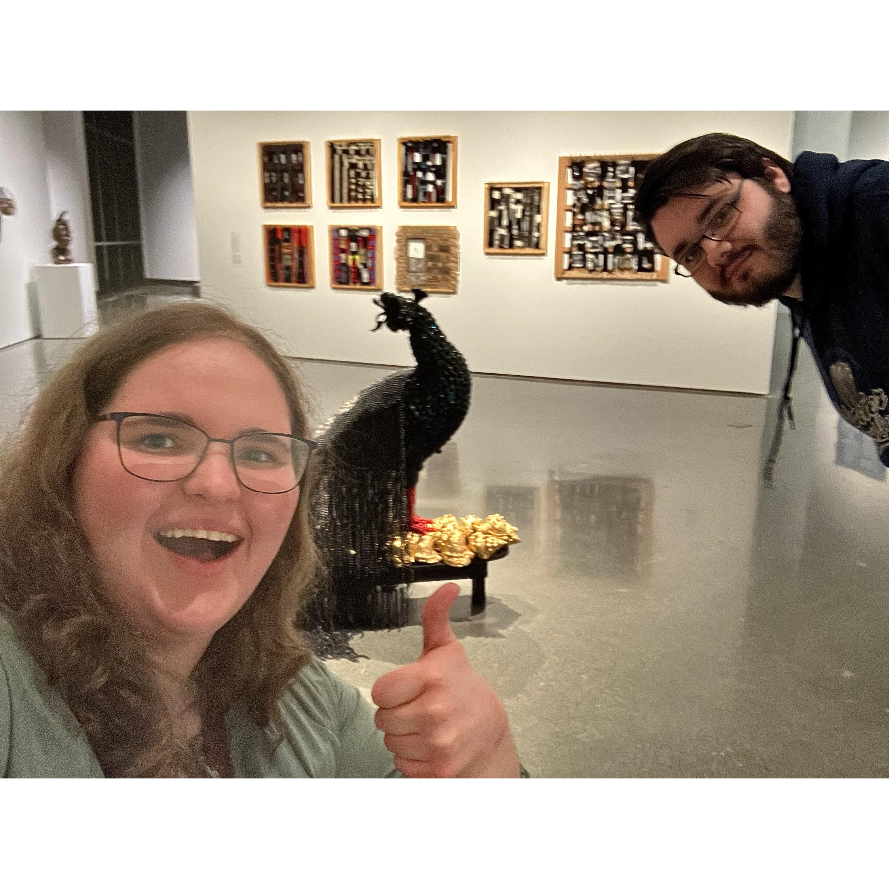 This was the night that they officially became boyfriend/girlfriend. Maggie is not a huge modern art fan, but she liked it this night.