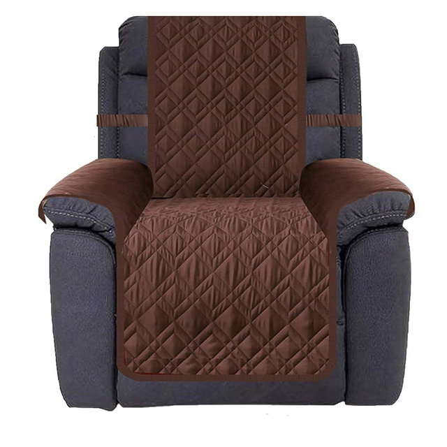Ameritex Waterproof Nonslip Recliner Cover Stay in Place, Dog Chair Cover Furniture Protector, Ideal Recliner Slipcovers for Pets and Kids (Chocolate, 23")