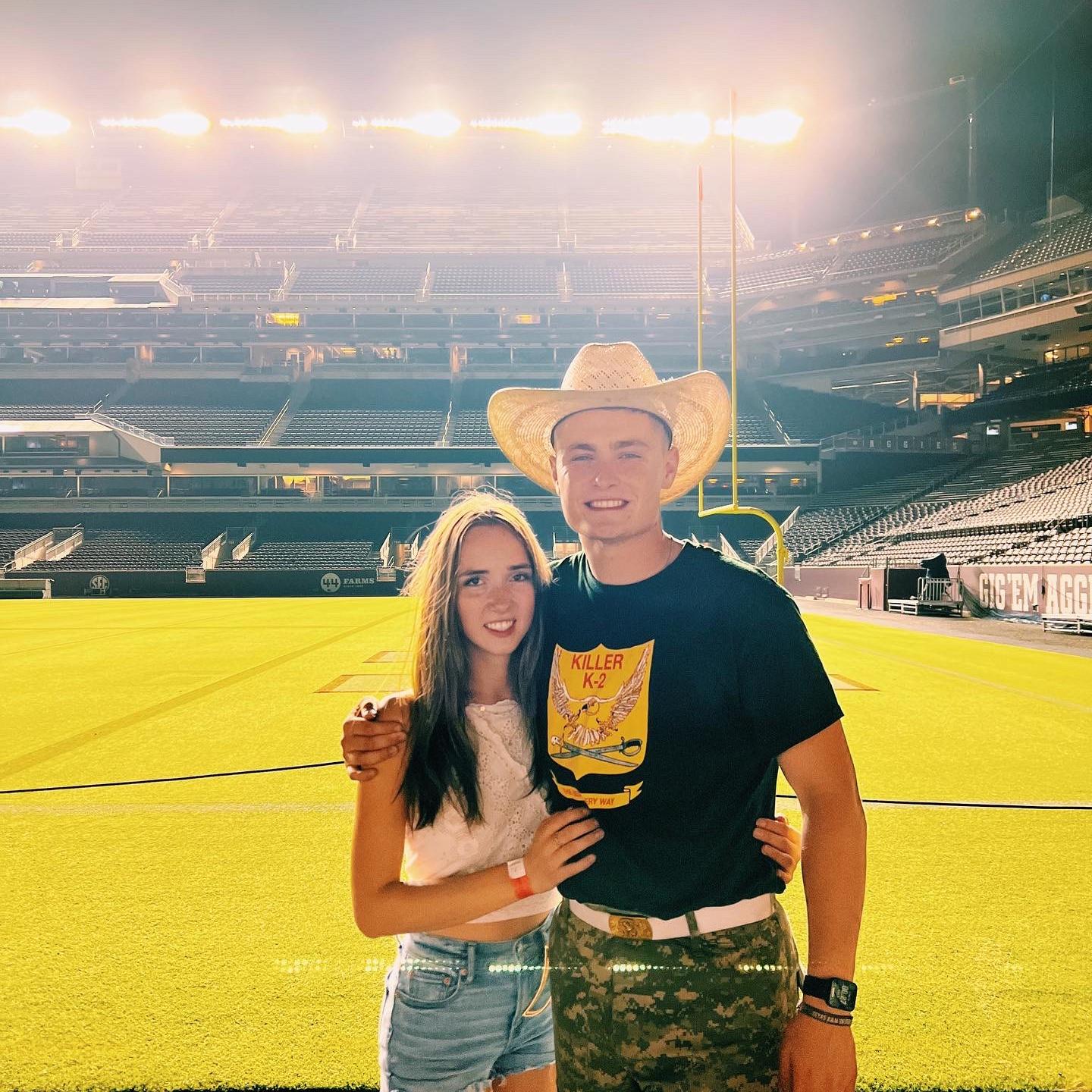 Midnight yell with K2 on Kyle Field!