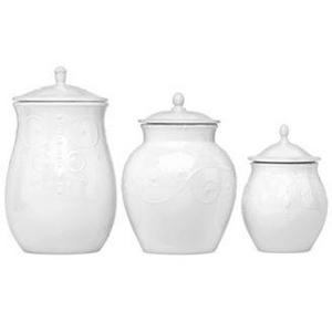Lenox French Perle Set of 3 Canisters