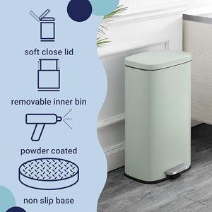 happimess Curtis 8-Gallon Step-Open Trash Can, Pistachio Gelato
