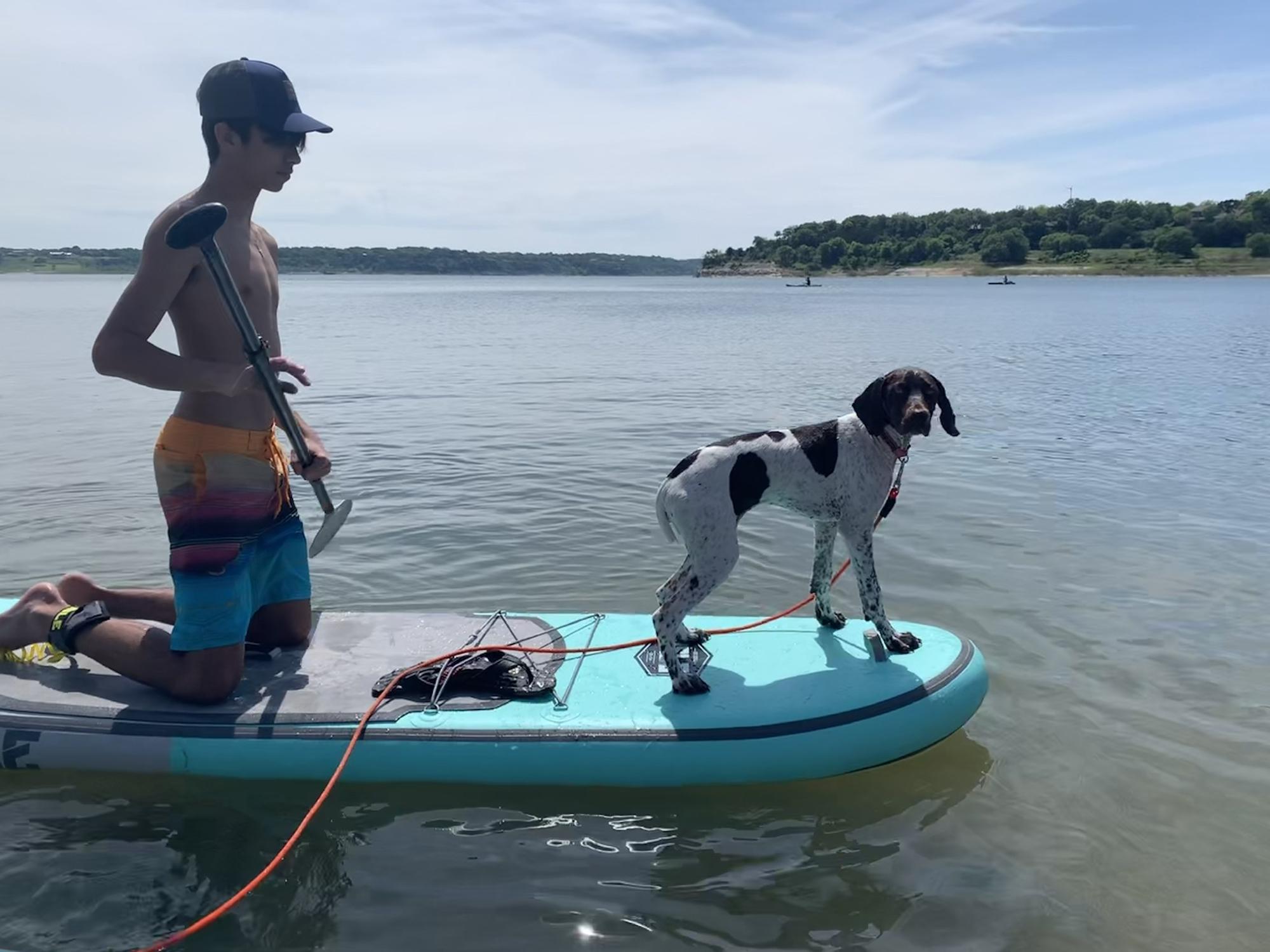 Owen and Lila on Lake Belton