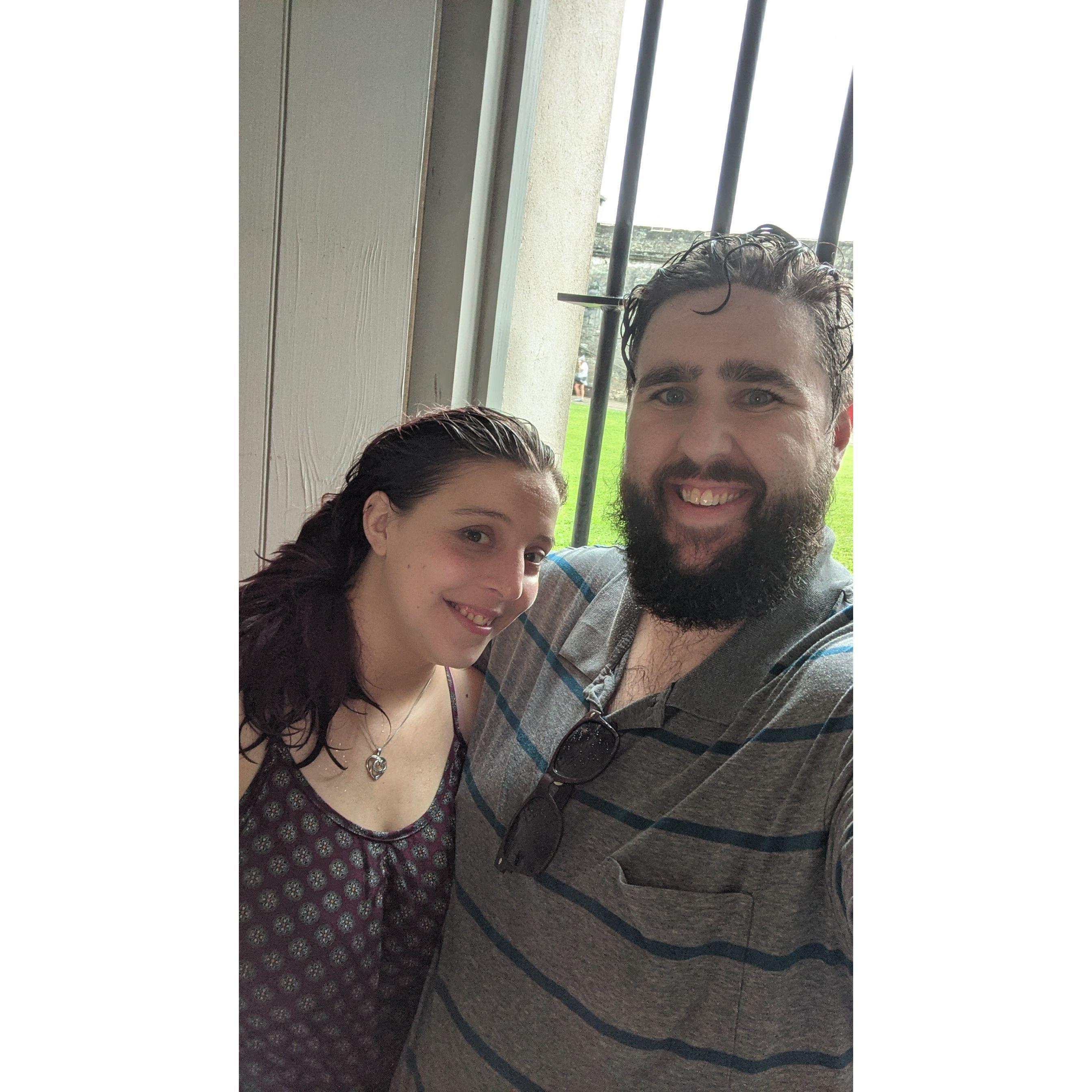 This is inside the Fort at St Augustine. We had gotten on the trolley, then a big storm came in. We needed to run to the first place we could to start to dry off.