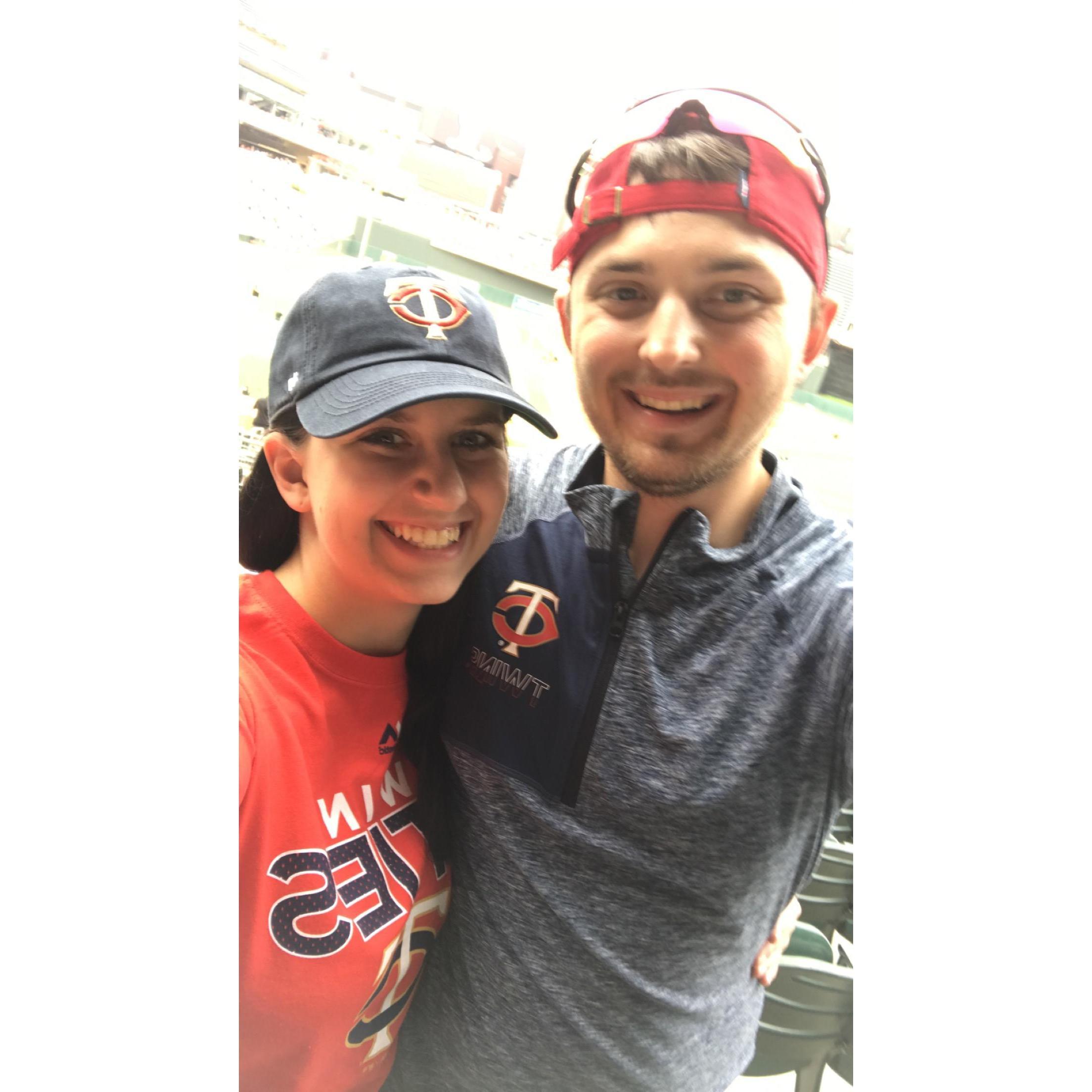 First baseball game together