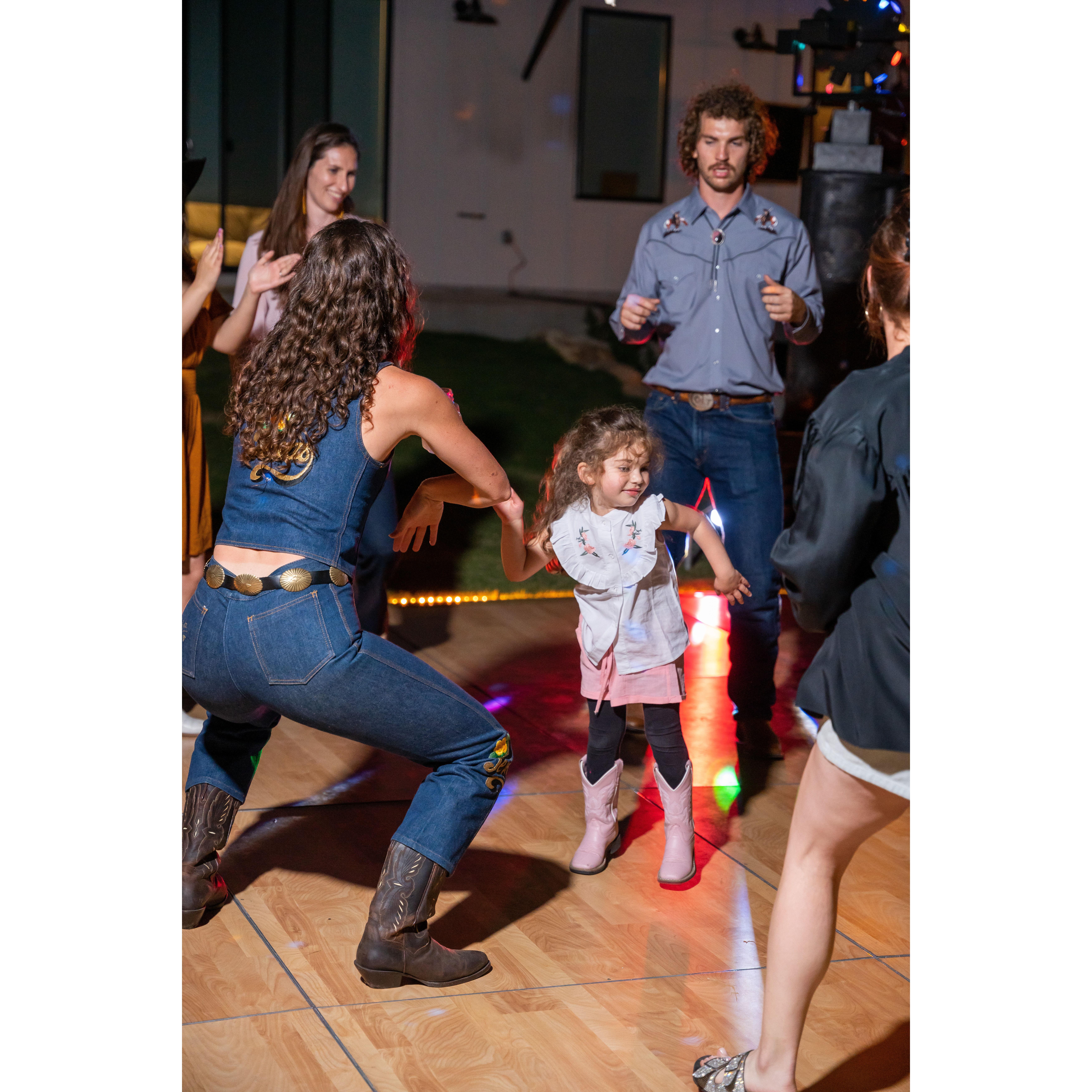 Flower girl taking over the dance floor