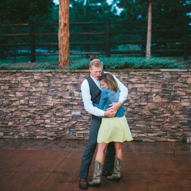 Dancing at a wedding.