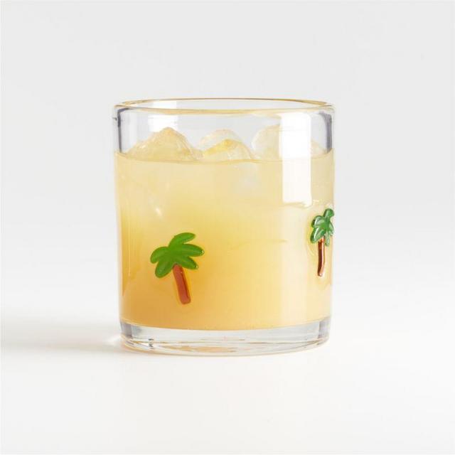 Palm Tree Double Old-Fashioned Glass