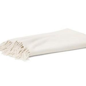 Solid Cashmere Throw, Ivory