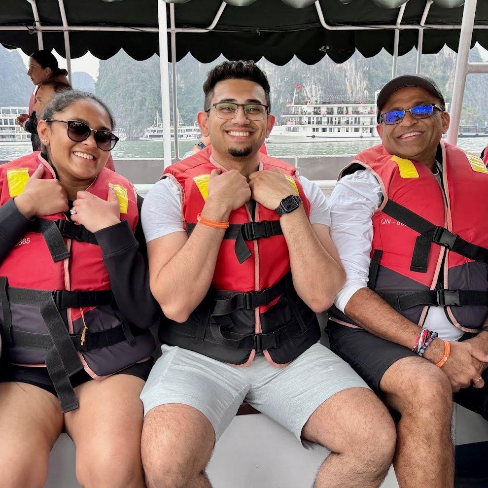 Geared up on Ha Long Bay!