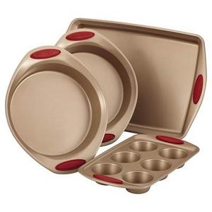 Rachael Ray Cucina 4 piece Bakeware Set - Cranberry