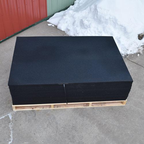 Rubber Mats 4x6 Ft x 3/4 Inch Black Trued 24 Bundle