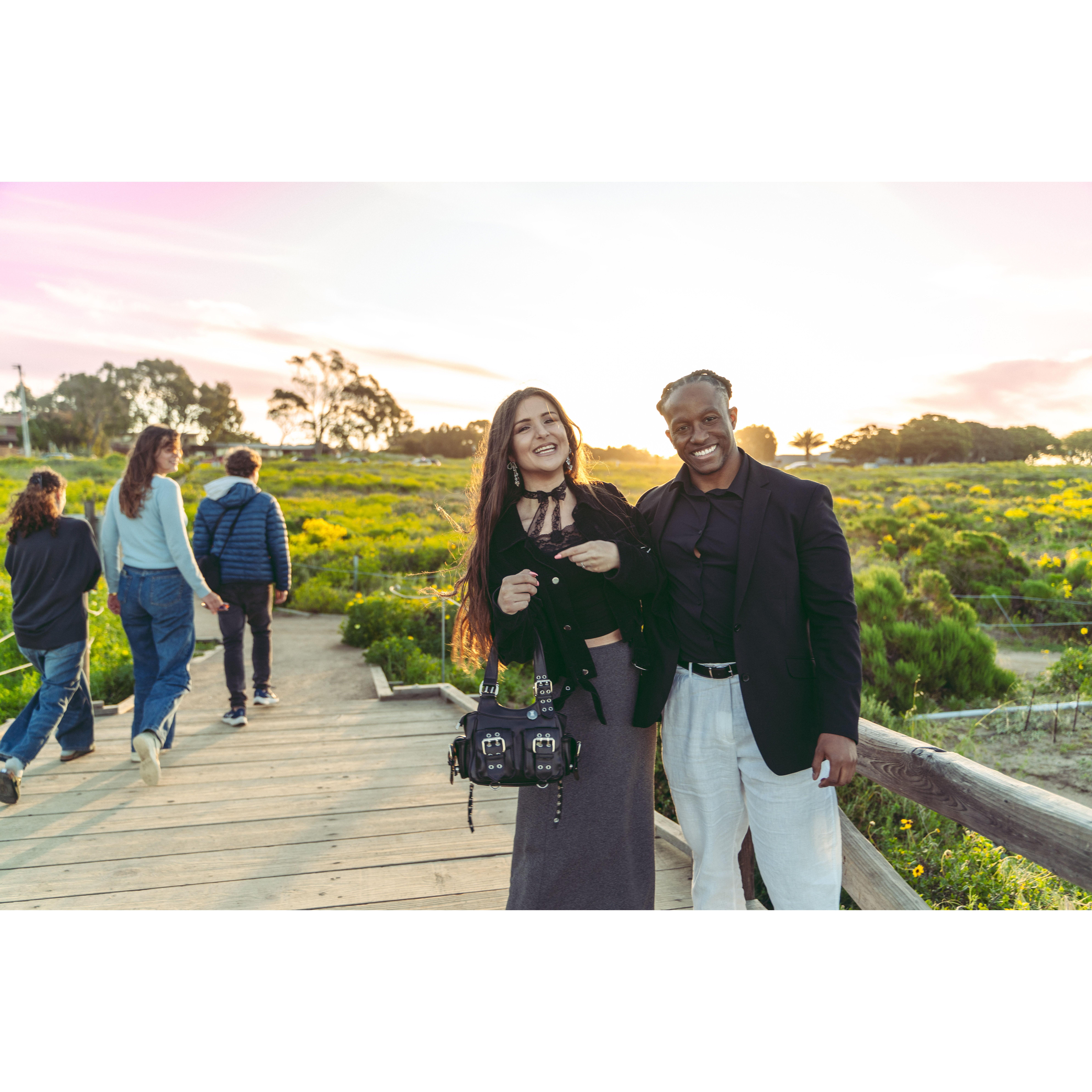 Our engagement photos! April 15, 2024 in Malibu, CA. Photography by Anthony Bryce Graham. | IG: @thebrycestudio. | www.thebrycestudio.com