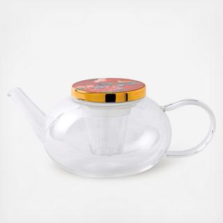 Paeonia Blush Glass Teapot