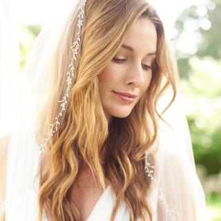 Swarovski Floral Vine and Leaf Edge Veil