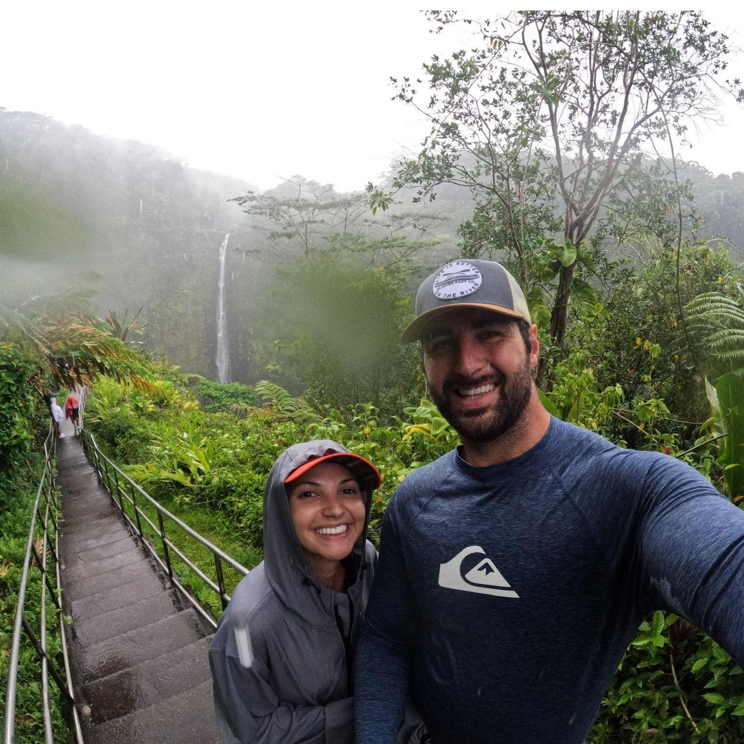 Enjoying the rain in Hawaii