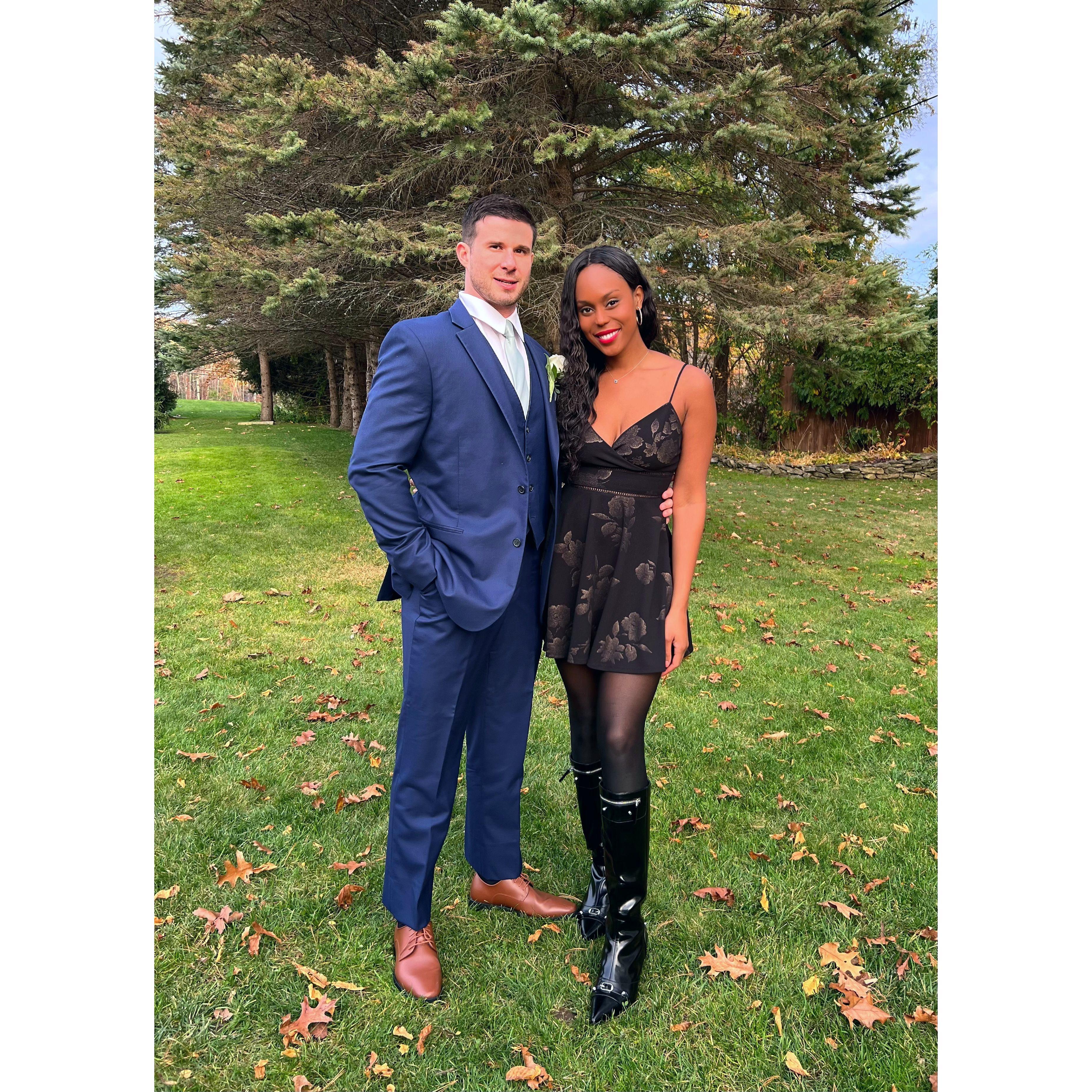 Attending the wedding of Aidan's cousin Wyatt in November 2023 at a gorgeous winery in New Hampshire