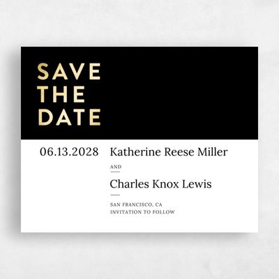 Black Wedding Save the Date - Stevens Rise