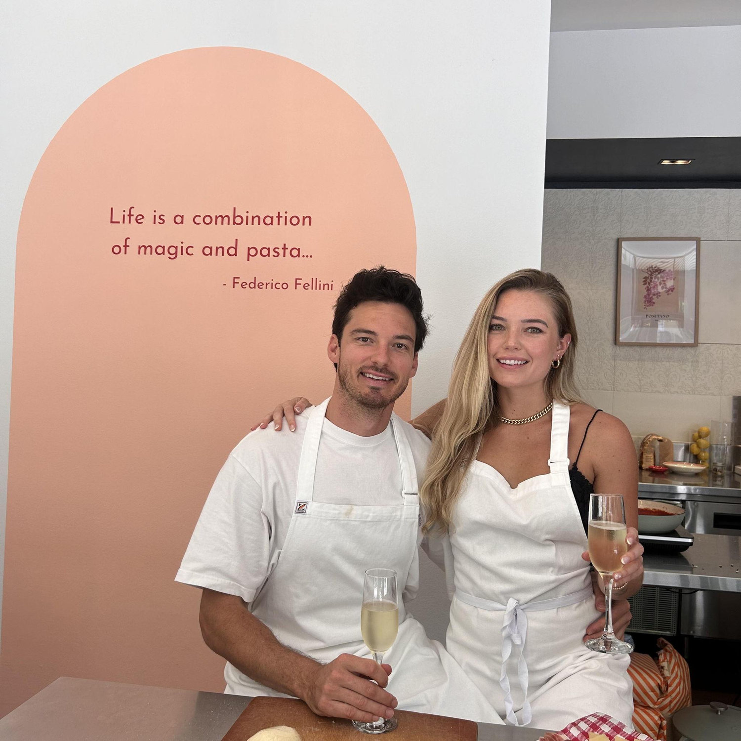 When we took a cooking class for our anniversary
