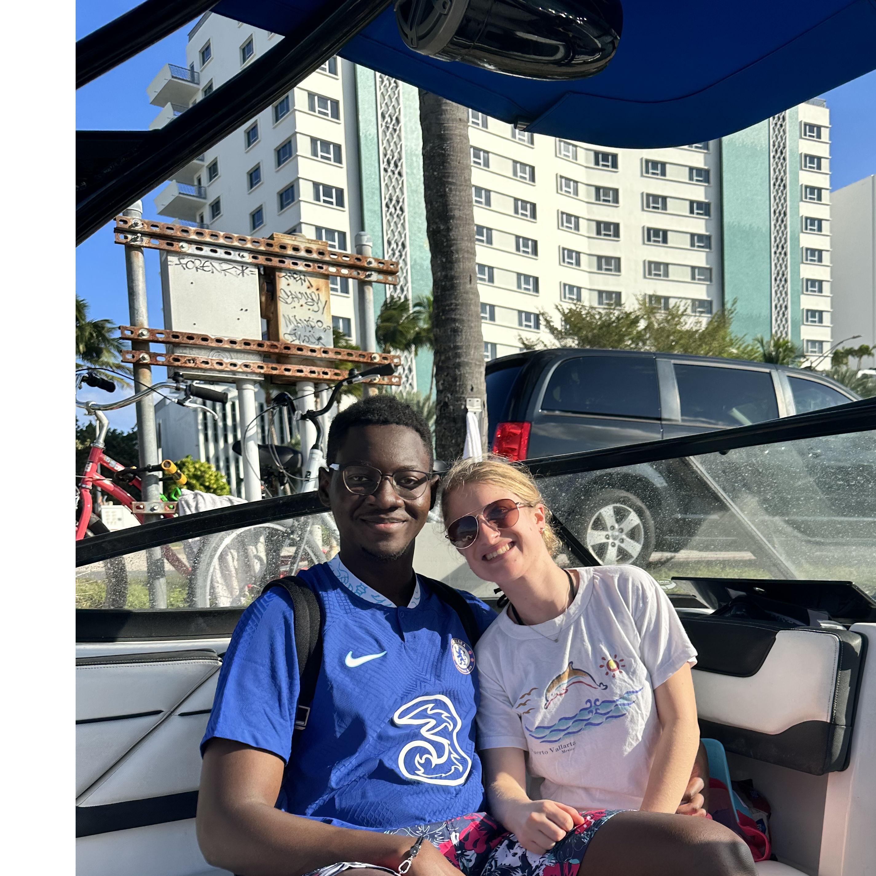 Moments before jet skiing in Miami, FL!