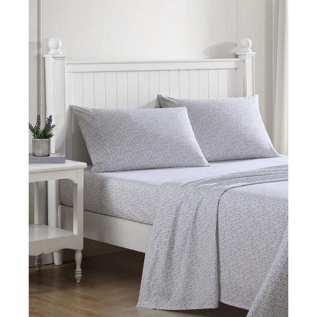 Laura Ashley Cotton Percale 4-Pc. Sheet Set, Queen