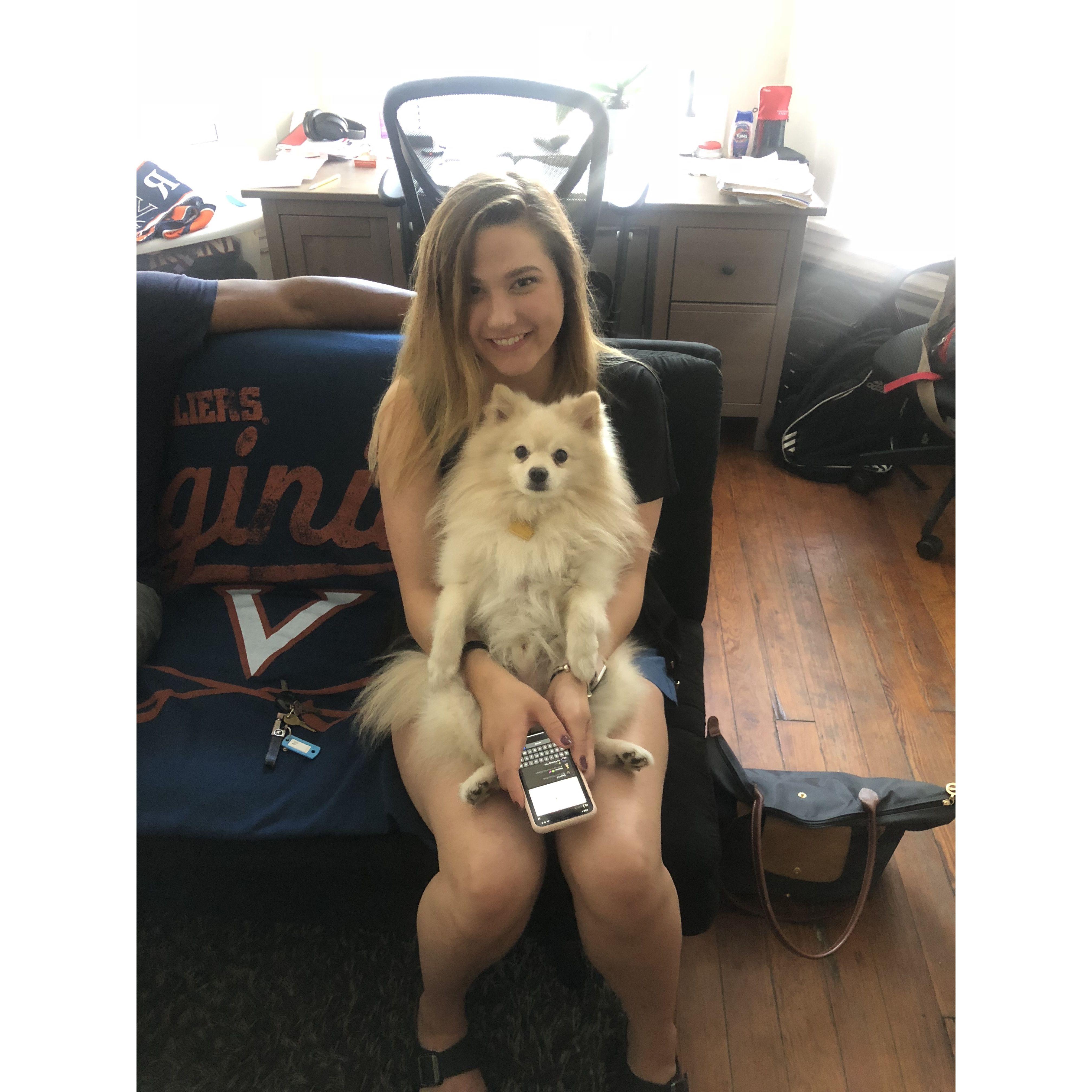 Melanie with Ozzie's wingman, 2018