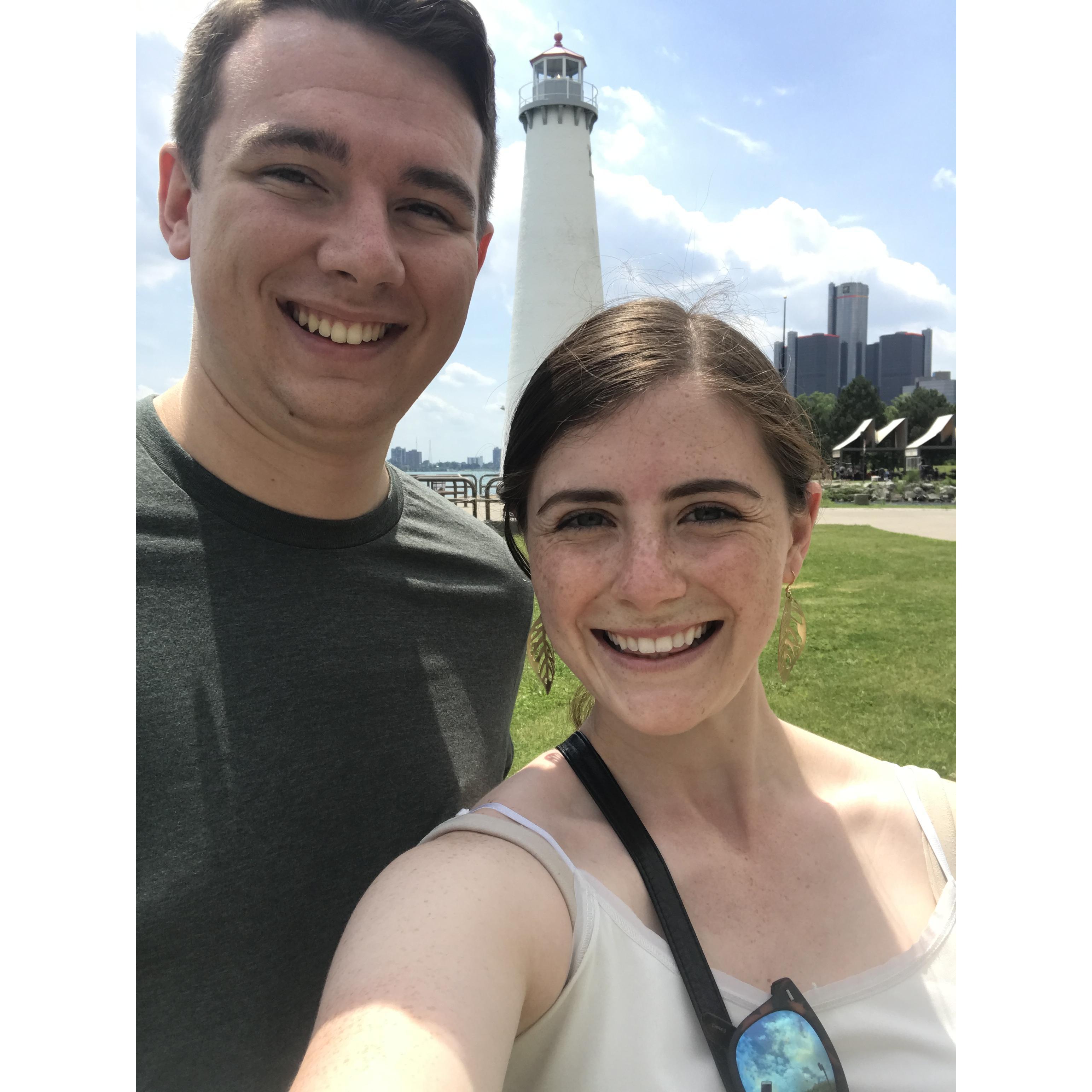 Detroit date during Katie's internship at Ford