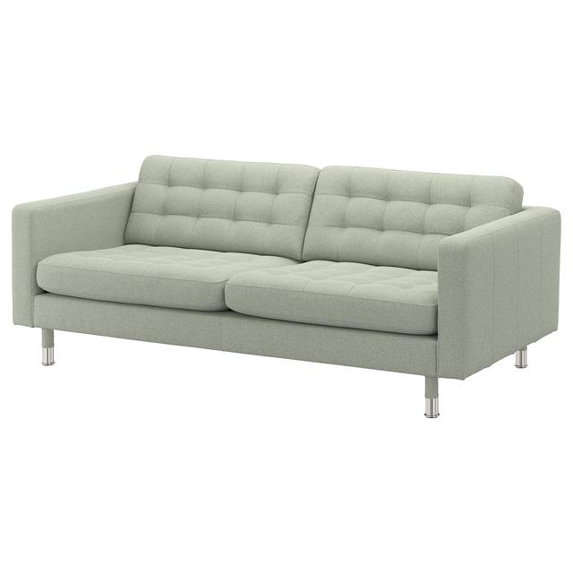 MORABO Sofa, Gunnared light green/metal