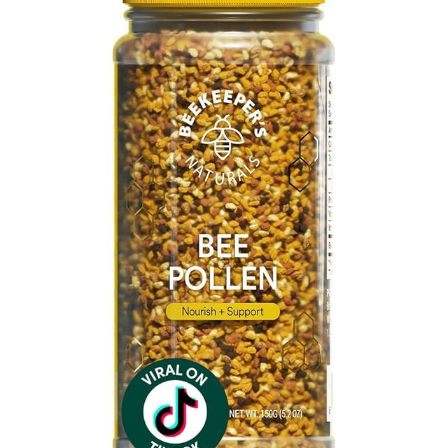 Beekeeper's Naturals - 100% Raw Bee Pollen Granules, Natural Preserved Enzymes, Source of Vitamin B, Minerals, Amino Acids & Protein - Paleo & Keto Friendly, Gluten Free (5.2 oz)