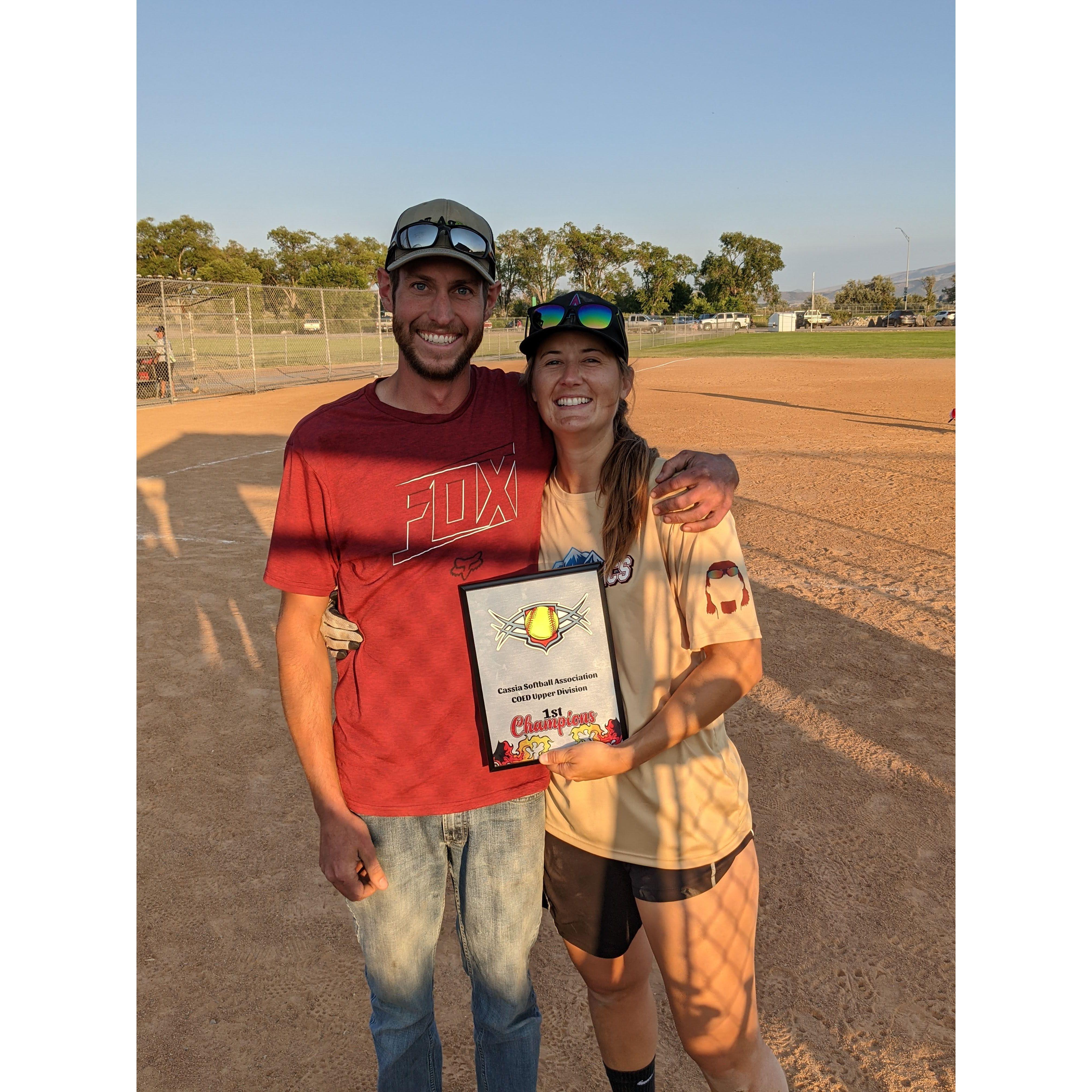 Casey showed up to almost all of the Alcoballic co-ed softball team games in 2021!