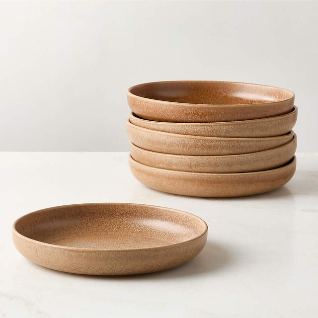 Drift Tan Pasta Bowls Set of 6