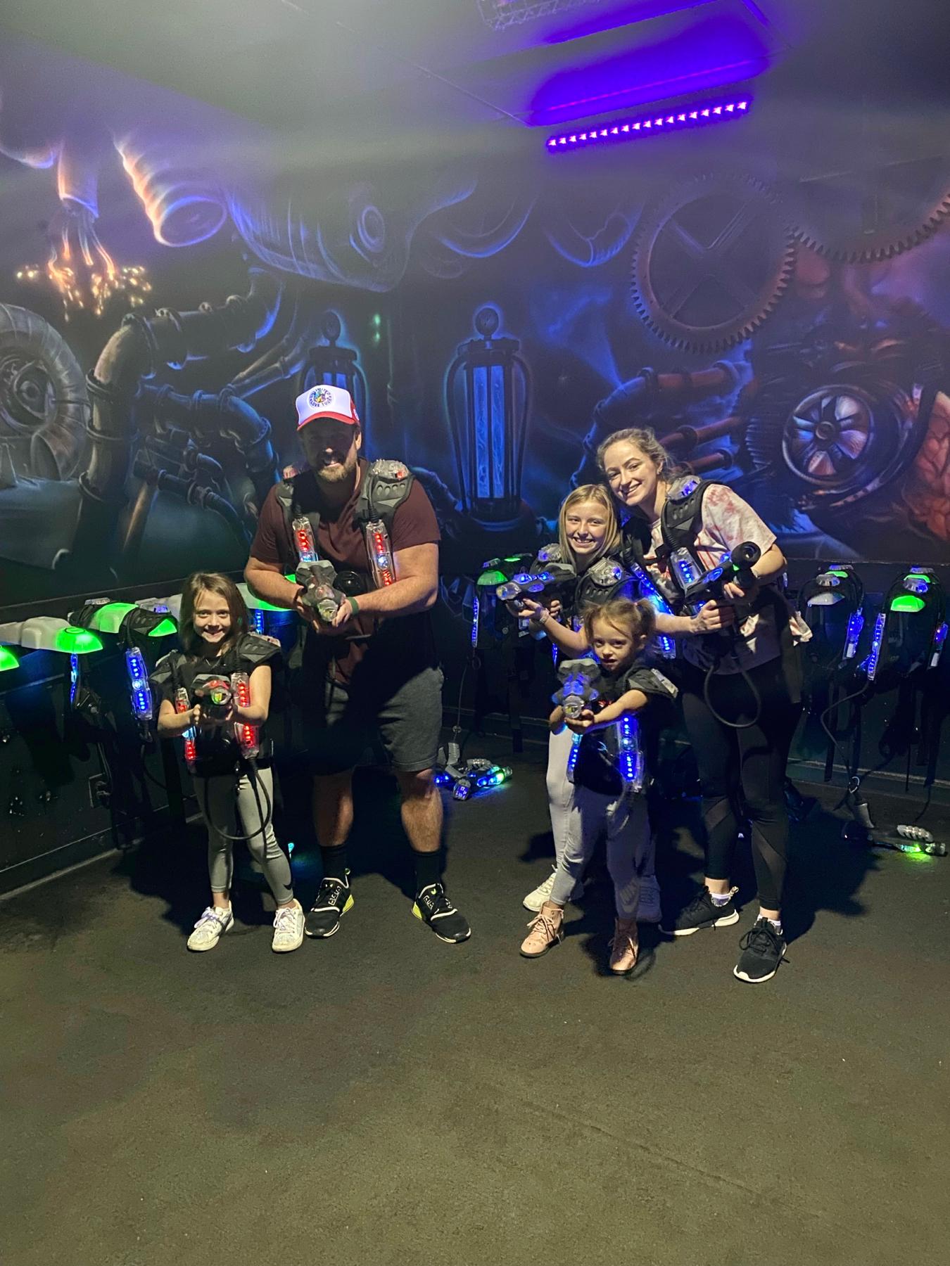 Laser tag with the girls