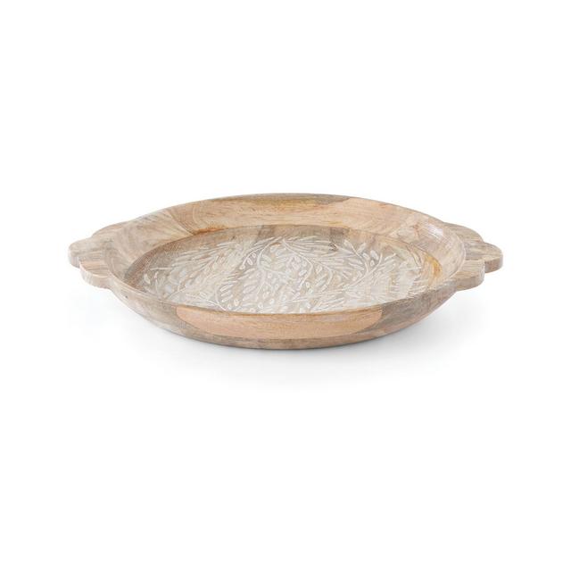 Lenox Textured Neutrals Round Wood Platter
