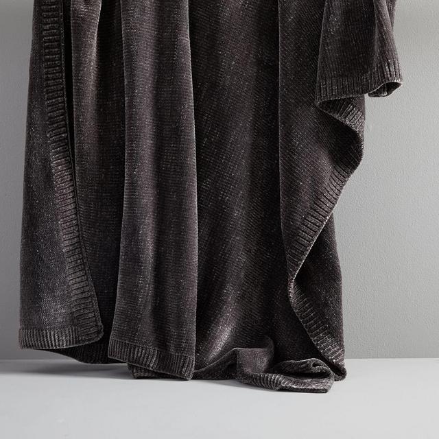 Luxe Chenille Throw, Gray