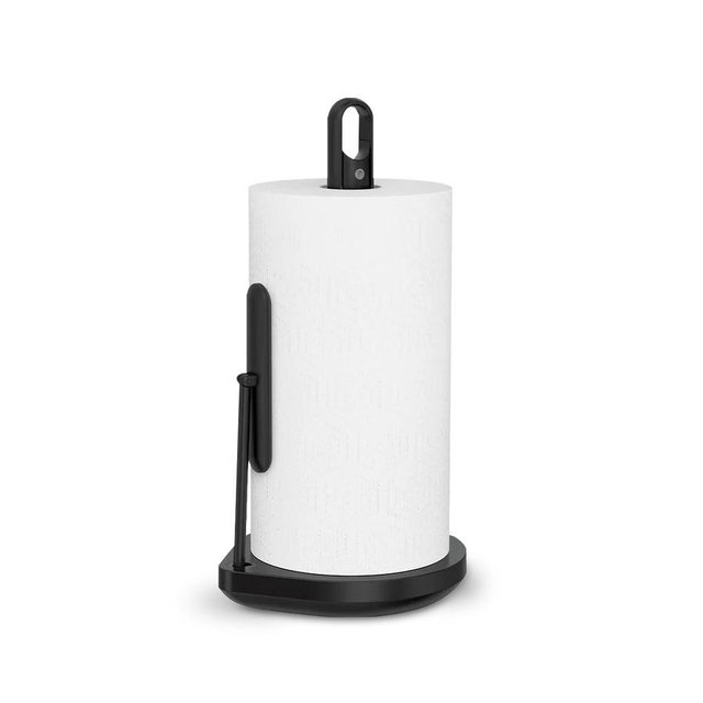 Paper Towel Holder with Spray - Matte Black