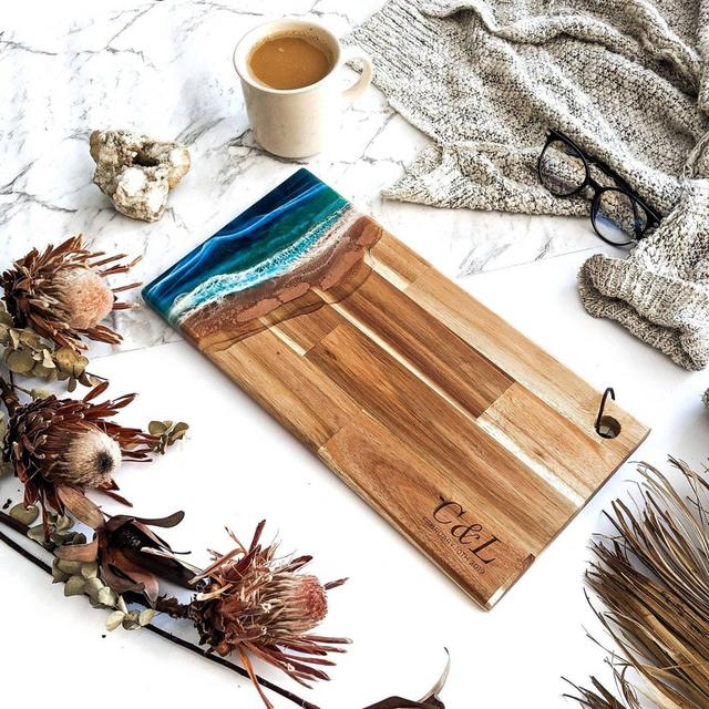 Personalised Resin Chopping Board • Custom...