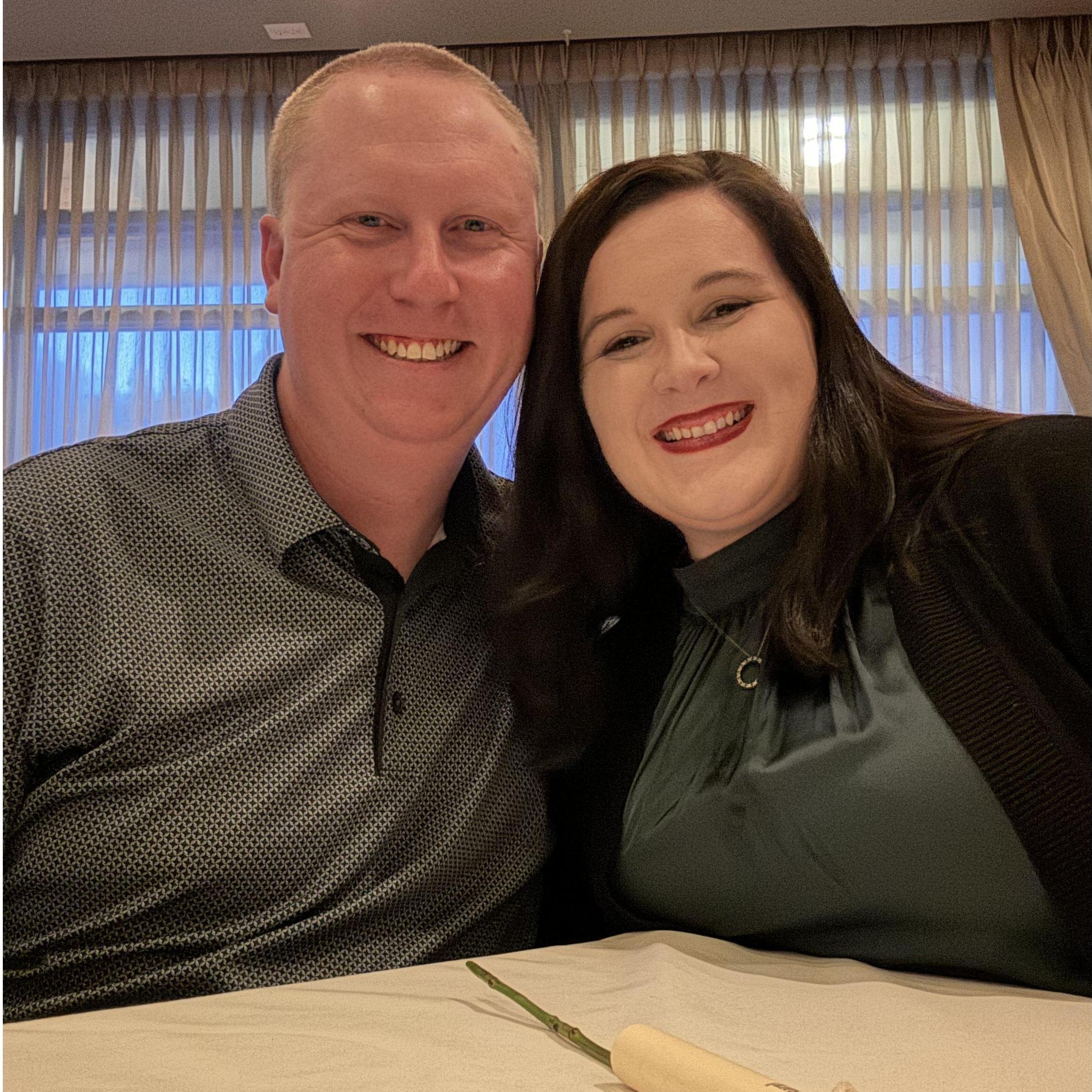 William and Tori celebrated their 5 years with dinner at Cowboy Star and ice cream from Josh and Johns