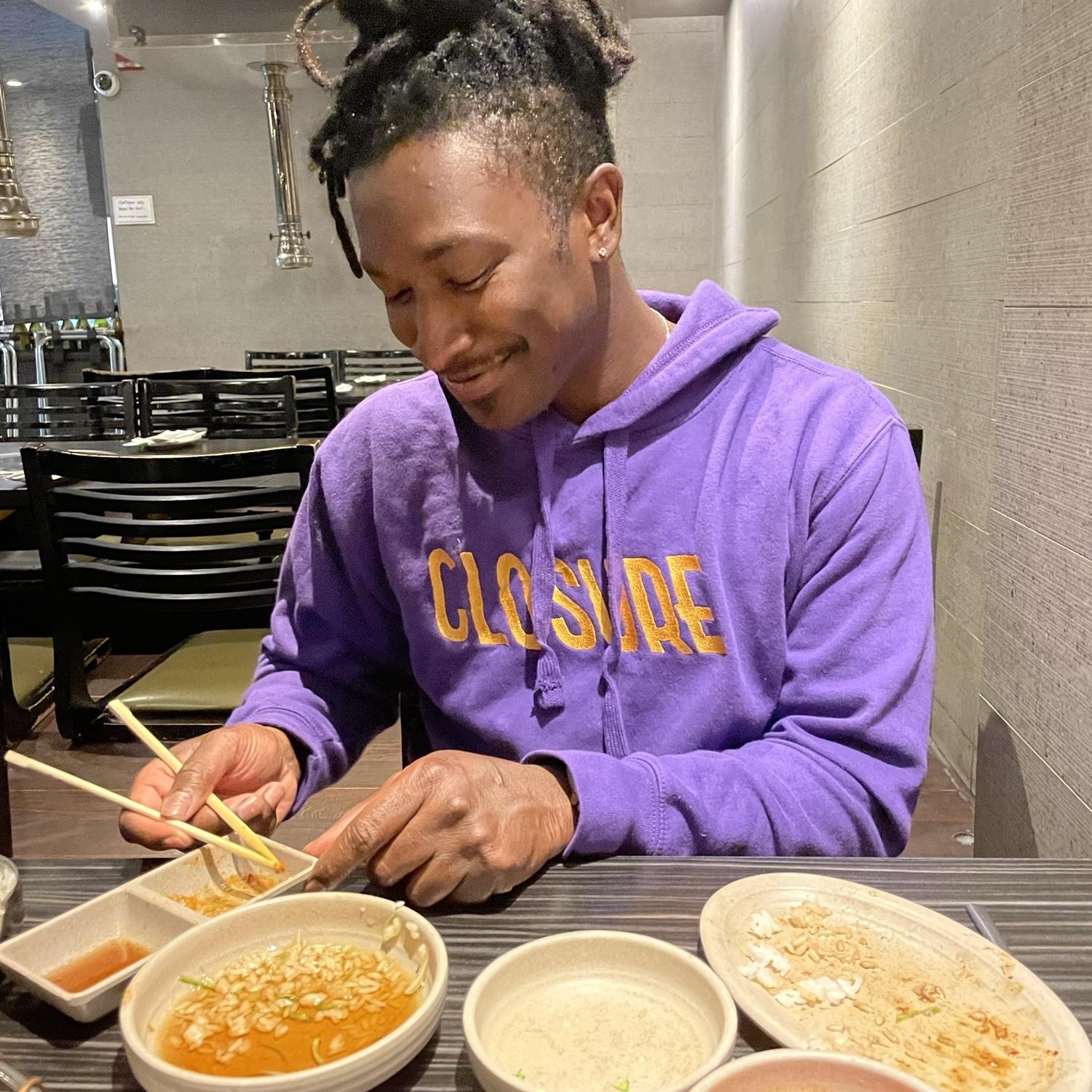 A Korean BBQ date night at Don’s Bogam. You know the food is delicious—just look at that grin!